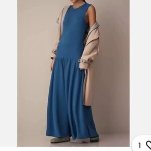 Anthropologie Sleeveless Drop-Waist Midi Dress